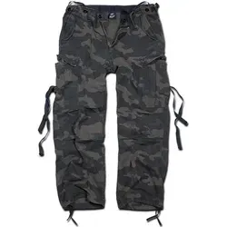 Brandit Herren M65 Vintage Pants Cargo Freizeithose, darkcamo, L - Arbeitskleidung & Uniformen – Bequeme Loose-Fit Cargo-Hose aus 100% Baumwolle mit vielen praktischen Taschen und verstellbarem Beinsaum für optimale Flexibilität.