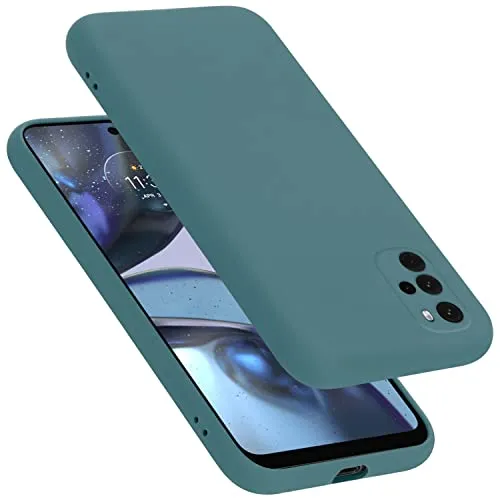Cadorabo Hülle kompatibel mit Motorola Moto G22 Hülle Silikon Handyhülle für Moto G22 Case aus flüssigem Silikon- Kratzfeste und stoßfeste dünne TPU Schutzhülle - Liquid GRÜN