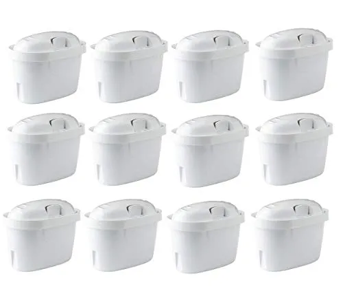 Aqualogis Pure+ Wasserfilter, kompatibel mit Brita Maxtra+, Brita Maxtra Style Marella Cool Mavea Elemaris XL Brita Fun Water Jug, 12 Stück