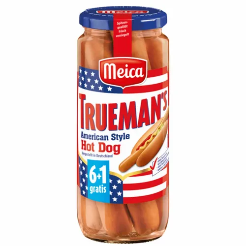 Produktbild Meica Truemans American Style Hot Dog Würstchen 350g