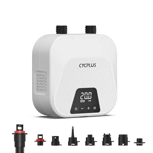 CYCPLUS 20PSI Hochdruck Smart SUP Luftpumpe – Akku-betrieben für schnelles Aufpumpen