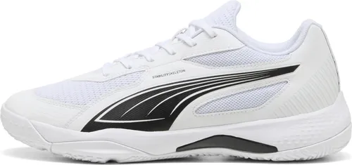 PUMA Solarflash III - Größe 37.5 (UK 4.5), Farben: PUMA White-PUMA Black - Sonstige Sportschuhe mit Ventmesh+ für Atmungsaktivität und Stabilität, ideal für Höchstleistungen im Indoor-Sport.