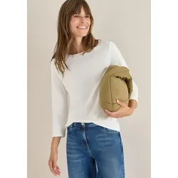 CECIL 3/4-Arm-Shirt mit U-Boot-Ausschnitt weiß XL (44)