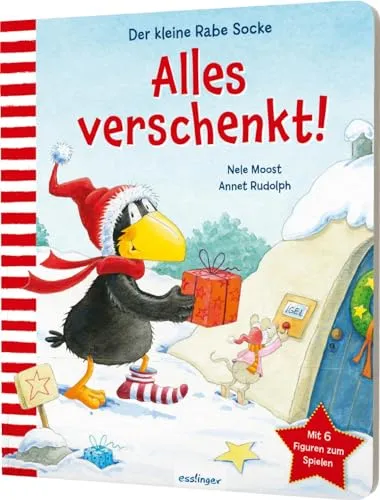 Der kleine Rabe Socke: Alles verschenkt! Mit Spielfiguren: Weihnachts-Pappebuch ab 3 Jahren