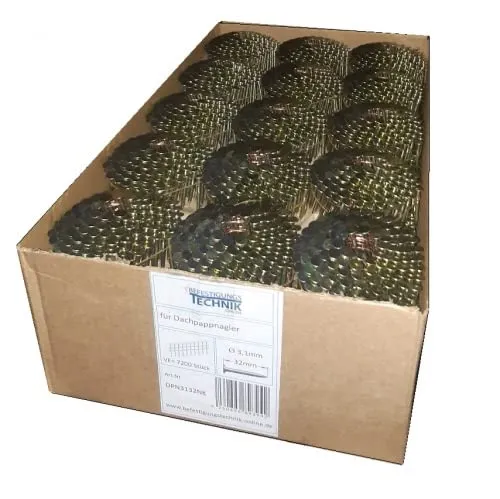 Dachpappnägel 3,1x25mm Ring verzinkt - 7.200 verzinkte Dachpappnägel mit Ringschaft, ideal für alle gängigen Dachpappnagler und perfekt für langlebige Anwendungen im Dachbau.