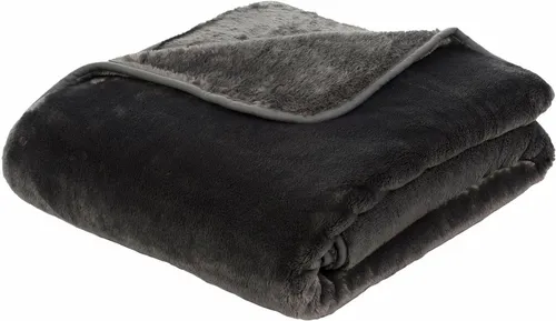 Gözze Wohndecke Kuscheldecke Cashmere-Feeling 220 x 240 cm - Bettdecken in anthrazit, aus 100% Polyester Mikrofaser für ein luxuriöses Cashmere-Feeling und ultimativen Komfort.