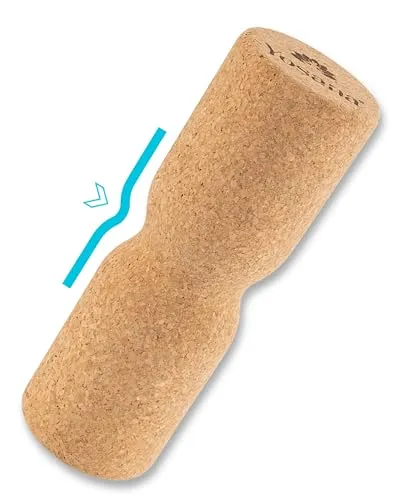 Kork Faszienrolle mit Wirbelsäulenschutz | Harte Rückenrolle für Rückenmassage & Faszientraining I Nachhaltige Korkrolle I 30x10cm