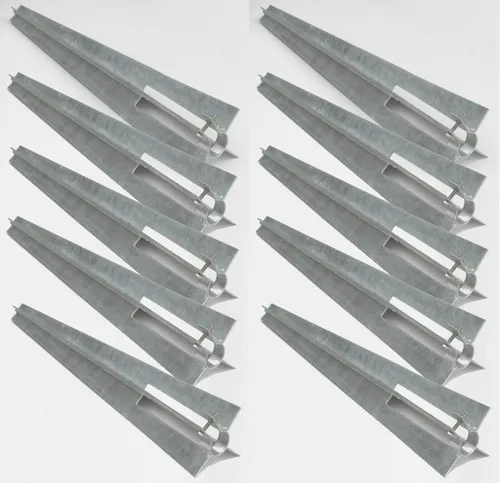 Stk. Bodenhülse Einschlaghülse mit Klemmring Ø 34 mm für Maschendrahtzaun 10