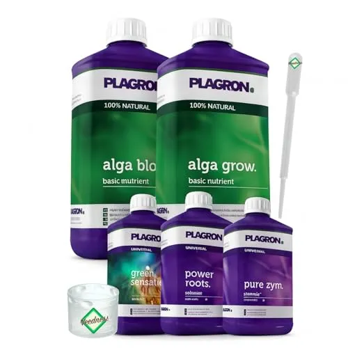 Weedness Plagron Dünger Set All-Star Alga Starterbox Grow Anbau Indoor - Bio NPK Organischer Flüssig Tomaten