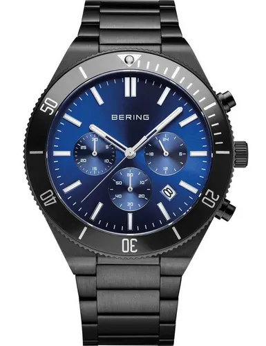 Bering 15043-727 Herrenuhr Chronograph 43mm 10ATM - Armbanduhren mit modernem Design, 10 ATM wasserdicht und Saphirglas für höchste Kratzfestigkeit. Ideal für stilbewusste Herren, die Funktionalität und Eleganz schätzen.