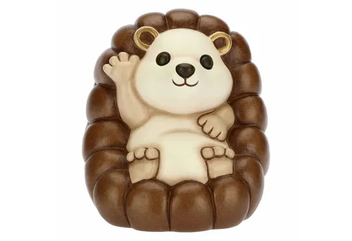 THUN SpA Dekofigur Hello Autumn Igel - 10x11,7x11cm - Dekofigur aus Keramik im herbstlichen Design, ideal für eine gemütliche Atmosphäre und als stimmungsvolles Wohnaccessoire.