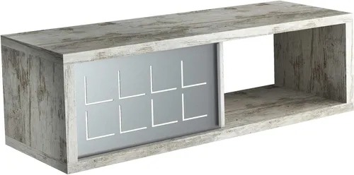 Produktbild Rechteckiges Vintage-Regal 60x20cm mit Metalltür | Cubo