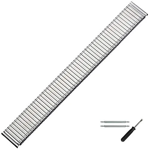 MARBURGER Uhrenarmband 20mm Edelstahl Silber - Werkzeug Montage Set - Ersatzarmband aus hochwertigem Edelstahl mit 20mm Breite für klassischen Uhrenansatz. Inklusive Federstege und Montageanleitung für einen einfachen Wechsel. Ideal für sportliche Herrenuhren mit mattem Metallgehäuse.