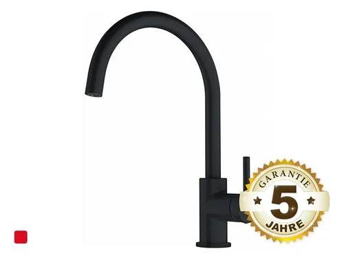 Franke Lina XL Black Matt - Hochdruckarmatur mit Festauslauf - Armaturen mit 360° Schwenkbereich für maximale Flexibilität in der Küche.