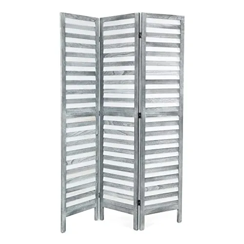 DESIGN DELIGHTS RAUMTEILER Cottage | 3-teilig, Holz - Paravent und Raumteiler, 170x120 cm, blickdicht und langlebig, ideal für stilvolle Raumtrennung und Sichtschutz in jedem Einrichtungsstil.