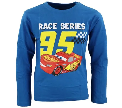 Disney Langarmshirt Disney Cars Lighning MCQueen Kinder Jungen langarm Shirt Gr. 98 bis 128, Baumwolle