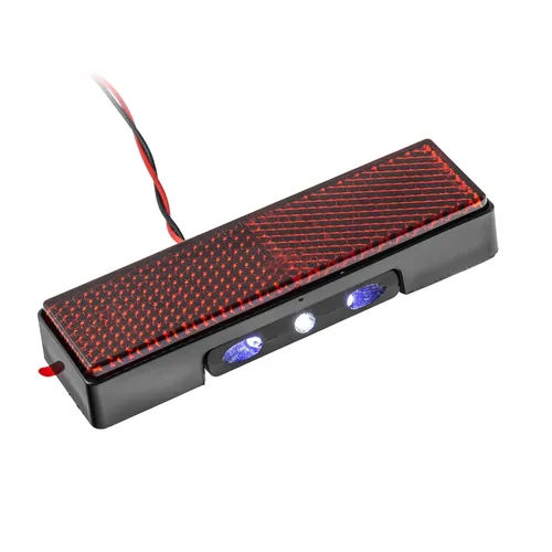 ZIEGER Katzenauge Reflektor Classic Dual Set - E-geprüfter Rückstrahler mit LED Kennzeichenbeleuchtung, einfach zu befestigen und ideal für alle Kennzeichenhalter, sorgt für mehr Sicherheit im Straßenverkehr.