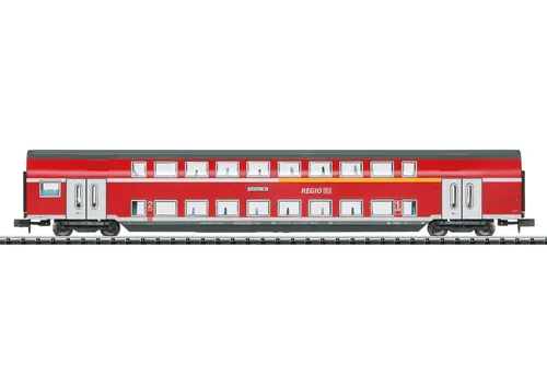 Minitrix N Doppelstockwagen 1./2.Klasse 18055 - Personenwagen in Epoche VI, Maßstab 1:160, perfekt für Modelleisenbahn-Enthusiasten - neu und originalverpackt!