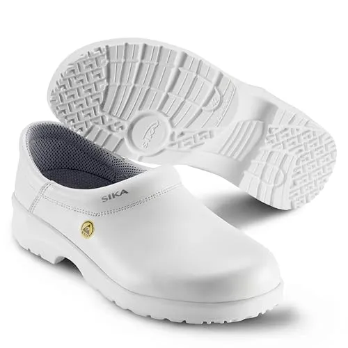 SIKA Unisex-Clogs – Rutschfeste, wasserabweisende Arbeitsschuhe - Hochwertige Clogs aus Permair-Leder mit rutschfester Sohle, ideal für den professionellen Einsatz in Lebensmittel- und Medizinbereichen. Bequem und waschbar für ganztägigen Komfort.
