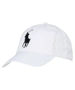 Polo Ralph Lauren Unisex Mütze mit Visor Logo weiß (OSFA) - Lässige Baumwollmütze mit hochwertigem 3er Aufnäher, ideal für stilbewusste Sportfans. Sechs-Panel-Konstruktion und atmungsaktive Belüftungsösen sorgen für Komfort.