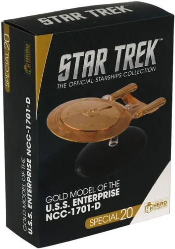 Gold U.S.S.Enterprise NCC-1701-D Modell Schiff (Eaglemoss / Star Trek)