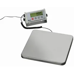 Bartscher Digitalwaage 150Kg, 50g - Präzise Wägungen - Küchenwaage mit einer Wiegefläche aus Edelstahl und einer maximalen Tragkraft von 150 kg. Ideal für professionelle Anwendungen, mit Fernanzeige zur Wandmontage.