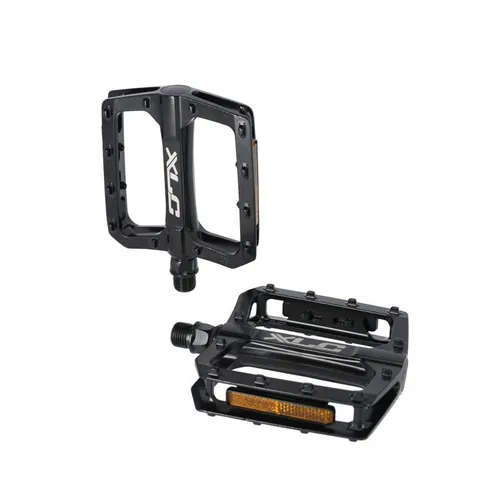 XLC BMX Freeride MTB Pedale PD-M29 - Robuste Plattformpedale aus Aluminium in Schwarz, ideal für Dirt Jump und Freeride. Hohe Stabilität und Grip für sicheres Fahren auf jedem Terrain.