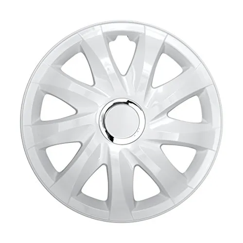 Radzierblende Drift weiß 16 Zoll 4er Set - Radkappen aus schlagfestem ABS-Kunststoff, werkzeuglose Befestigung und modernes Design für Ihr Fahrzeug - ideal für einfache Montage und stilvolle Optik.