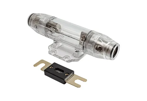 tomzz Audio Kfz-Sicherungshalter ANL Sicherungshalter Satin Nickel für Kabel bis 50qmm mit 100A ANL Sic