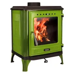 365® Kaminofen Ferrox 55 – 7 kW Gusseisen in Grün von 365