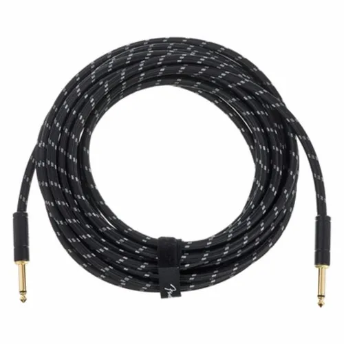 Fender DELUXE 25' INST CBL BTWD - HiFi-Kabel mit 95% sauerstofffreier geflochtener Abschirmung für kristallklaren Klang und maßgeschneiderter, knickfester Tweedjacke, die Haltbarkeit und hervorragende Leitfähigkeit garantiert.