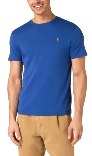 Polo Ralph Lauren Herren T-Shirt Kurzarm Royalblau Custom Slim Fit - Hochwertiges T-Shirt aus 100% Baumwolle mit gesticktem Polo-Pony, ideal für den Alltag. Der Custom Slim Fit sorgt für eine moderne Passform und hohen Tragekomfort.