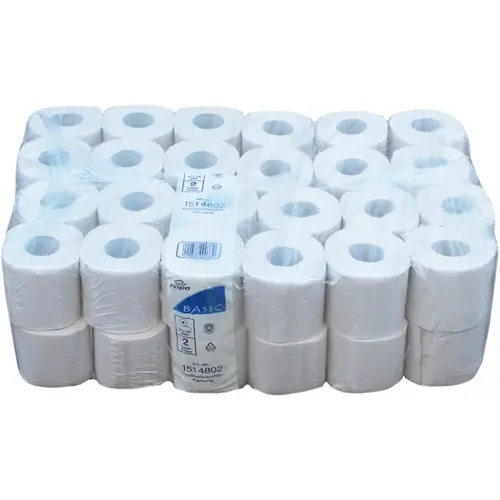 Toilettenpapier Fripa Tissue Recycling naturweiß 2-lagig 48 Rollen/Paket x 250 Blatt, 2-lagig nicht unterverpackt 1514802