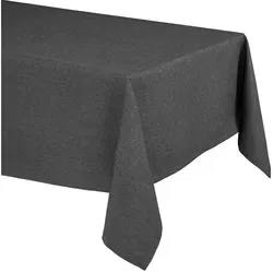 Beautex Tischdecke Elegante Tischdecke Edel Leinenoptik, Lina Tischdecke und Tischläufer (1-tlg) grau Eckig | 110 cm x 110 cm