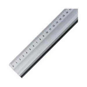 Rumold Schneidelineal 938105, 50 cm, aus Aluminium, mit Stahlkante, rutschsicher