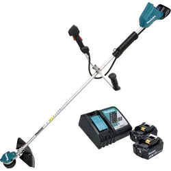 Makita DUR 368 ARF Akku Freischneider 36 V - Schleifmaschinen, leistungsstarker Brushless-Motor für effizientes Arbeiten und kabellose Freiheit mit 2x 3,0 Ah Akkus und Ladegerät.
