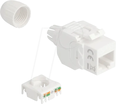 DELOCK 90721 - Keystone Modul RJ45 Buchse zu LSA Cat.6A UTP 180° werkzeugfrei
