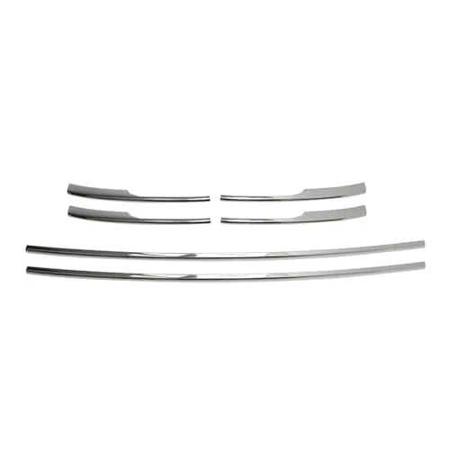 OMAC Zierleisten-Aufkleber Kühlergrill für VW T6 Transporter - Hochwertige 6-teilige Chromleisten aus rostfreiem Edelstahl, die nicht nur den Look Ihres Fahrzeugs aufwerten, sondern auch vor Kratzern schützen. Einfache Installation ohne Bohren!