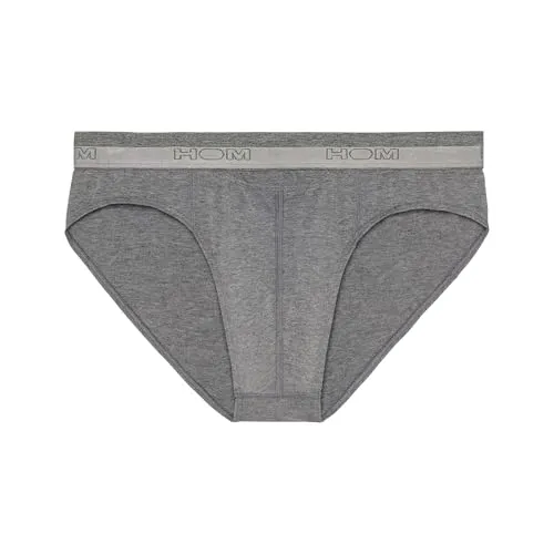 HOM Herren Mini Slip HO1 Grau XL - Herren-Slip aus weicher Modal-Baumwolle, mit praktischem horizontalem Eingriff HO1 für optimalen Komfort und Passform.