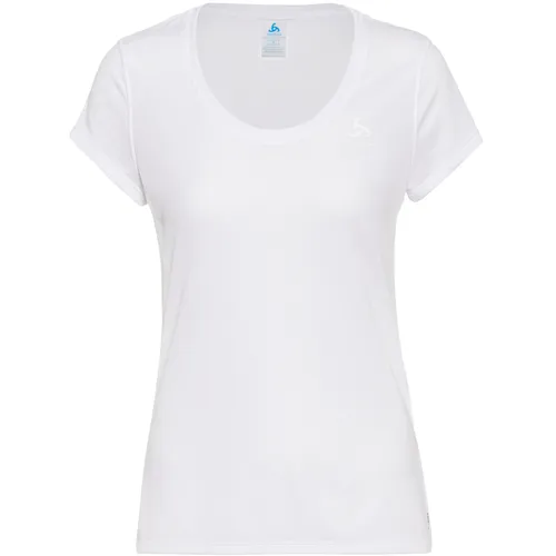 Odlo Damen Active F-dry Light Funktionsunterwäsche Kurzarm Shirt - Weiß, M EU, schnell trocknend und ideal für Outdoor-Aktivitäten und Sport