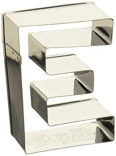 Birkmann, Ausstechform Buchstabe E, Grau, 6 cm, Edelstahl