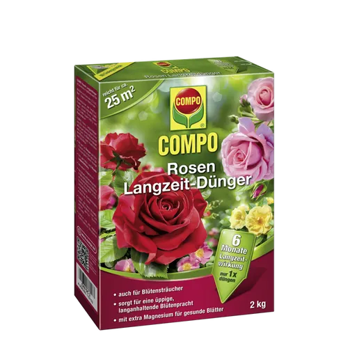 COMPO Rosen Langzeit-Dünger 2 kg Dünger Blütensträucher Edelrose