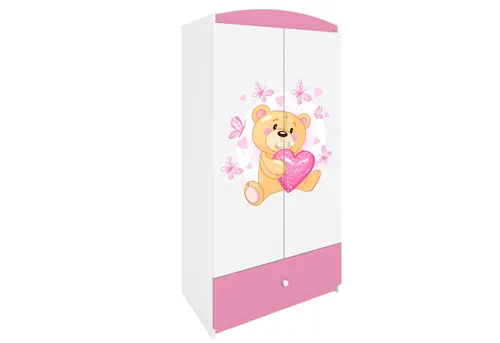 Raumhirsch Furniture Kinderkleiderschrank mit liebevollen Motiven - Kleiderschrank für Kinder (Kinderzimmerschrank für Mädchen, Mit Ablagefächern & Kleiderstange) hochwertige Verarbeitung, sanfte Farben, verschiedene Designs