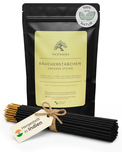 Räucherstäbchen Set 5x20 – Safran Vanille Flieder Cool Water Regenwald