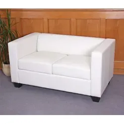 2er Sofa Couch Loungesofa Lille - Hochwertiges Kunstleder, elegant und vielseitig - Sofa in schickem Design aus hochwertigem Kunstleder, ideal für entspannte Stunden. Flexible Lieferung in Einzelpaketen für einfachen Transport.