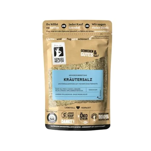 Bremer Gewürzhandel Kräutersalz, gemahlen, leckeres Gewürzsalz zum Kochen und Braten, perfekt für Marinaden und Gewürzmischungen, 10 x 200g