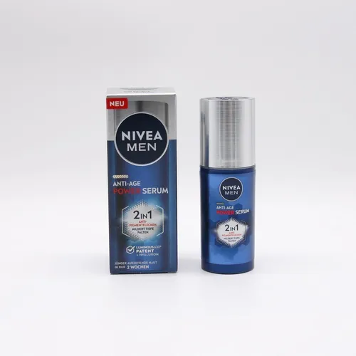 NIVEA MEN Anti Age Serum Luminous Power, 30 ml - Tagespflege für Männer mit innovativer Anti-Aging-Formel, sorgt für strahlende Haut und reduziert sichtbare Zeichen der Hautalterung.