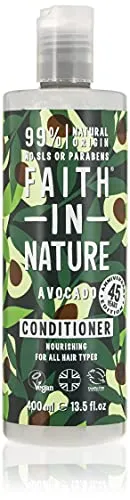Faith In Nature Natural Avocado Conditioner, Nourishing, Vegan & Cruelty Free, No SLS or Parabens, for All Hair Types, 400ml