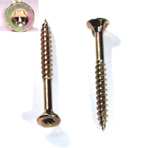 Spanplattenschrauben 4,0 x 70 mm Torx gelb verzinkt Schrauben Holzschrauben 200