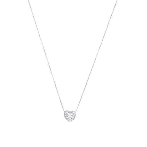 Amor Kette mit Anhänger 925 Sterling Silber - Elegante Damen Halskette aus 925 Sterling Silber mit Herz-Anhänger und Zirkonia, ideal als Geschenk für besondere Anlässe in einer schmuckvollen Geschenkbox.